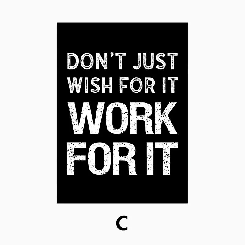 Modern Motivational Quotes Posters Black White Wall Art Fine Art Canvas Prints Pictures For Living Room Office Bedroom Inspirational Art Decor