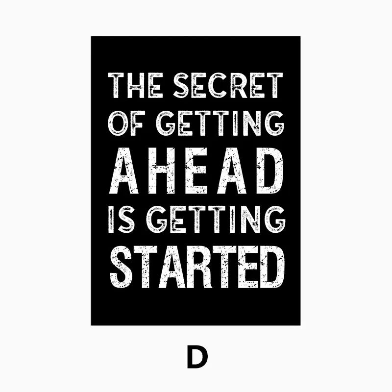 Modern Motivational Quotes Posters Black White Wall Art Fine Art Canvas Prints Pictures For Living Room Office Bedroom Inspirational Art Decor
