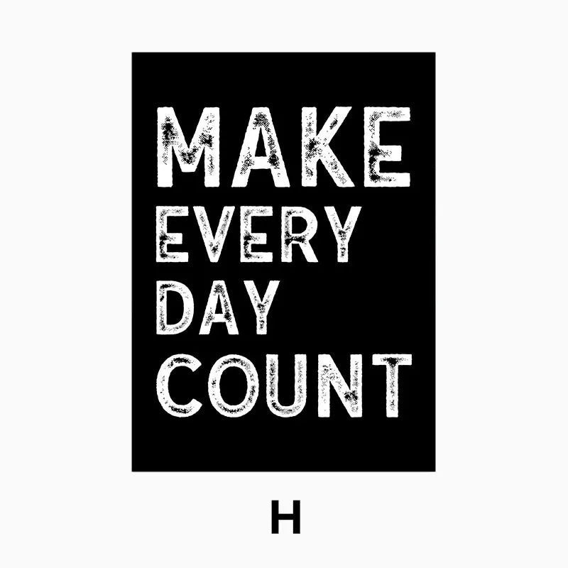 Modern Motivational Quotes Posters Black White Wall Art Fine Art Canvas Prints Pictures For Living Room Office Bedroom Inspirational Art Decor