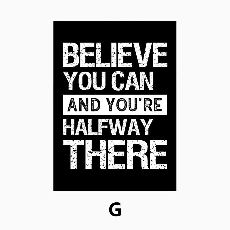 Modern Motivational Quotes Posters Black White Wall Art Fine Art Canvas Prints Pictures For Living Room Office Bedroom Inspirational Art Decor