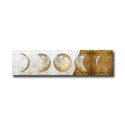 Modern Rustic Golden Moon Phases Wall Art Fine Art Canvas Prints Wide Format Pictures For Above The Bed Wide Pictures For Above The Sofa