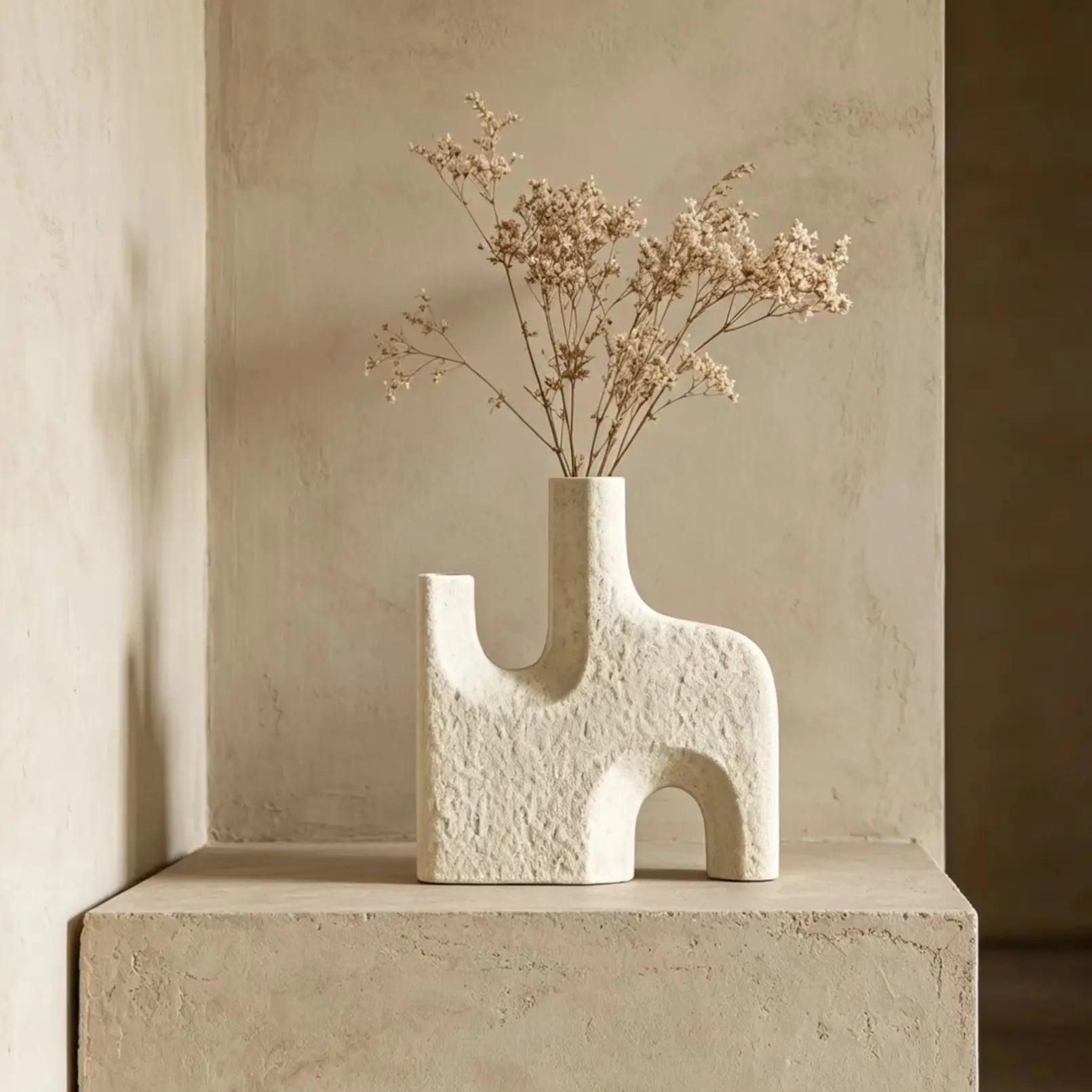 Modern Sculptural Arch-Form Vase – Abstract Geometric Decorative Vase for Minimalist Sideboard, Console and Contemporary Home Décor