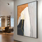 Modern Nordic Geomorphic Abstract Wall Art Fine Art Canvas Prints Neutral Tones Pictures For Living Room Art For Contemporary Interiors