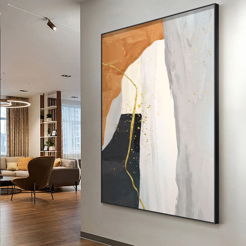 Modern Nordic Geomorphic Abstract Wall Art Fine Art Canvas Prints Neutral Tones Pictures For Living Room Art For Contemporary Interiors