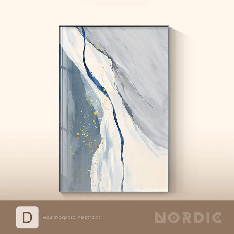 Modern Nordic Geomorphic Abstract Wall Art Fine Art Canvas Prints Neutral Tones Pictures For Living Room Art For Contemporary Interiors