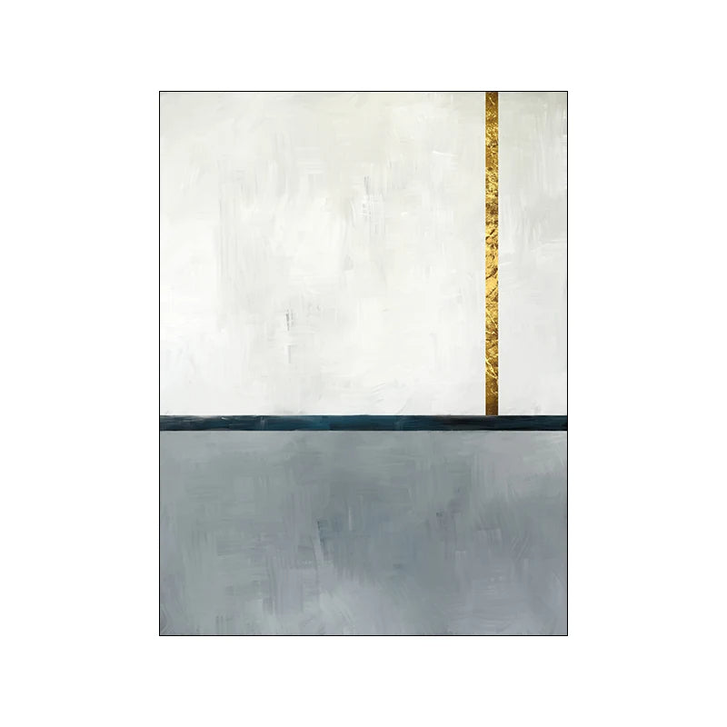 Golden Abstract Geometric Canvas Painting Black White Gray Posters Prints Scandinavian Wall Art Picture Cuadros for Living Room