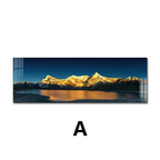Modern Wide Format Golden Mountain Lake Landscape Wall Art Fine Art Canvas Prints Pictures For Living Room Above The Sofa Art For Above The Bed