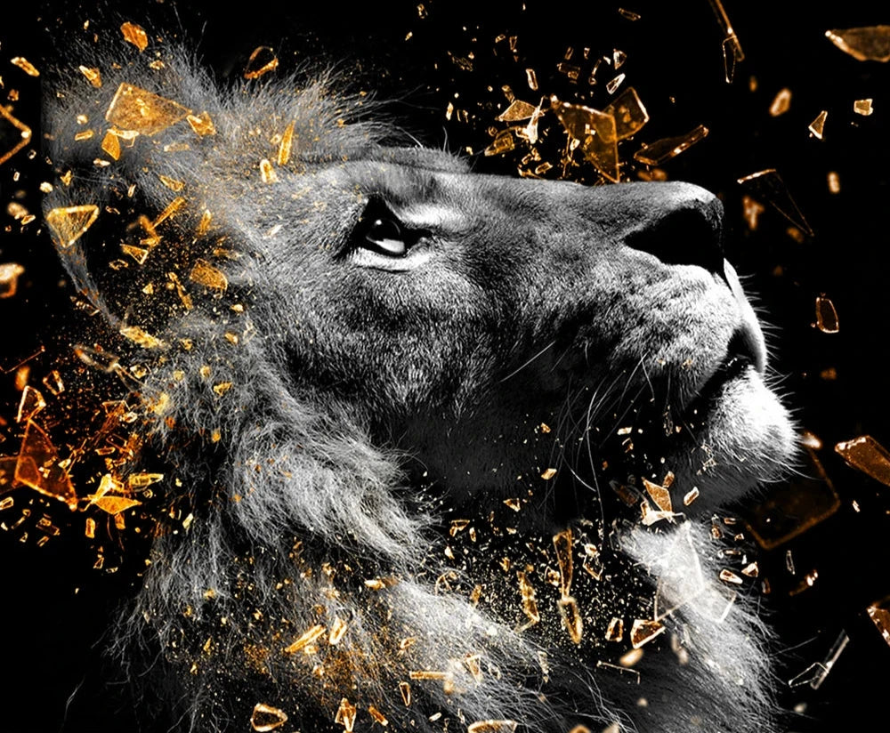 Modern Wild Animal Posters Wall Art Fine Art Canvas Prints Lion Elephant Leopard Zebra Pictures For Living Room Home Office Decor 2024