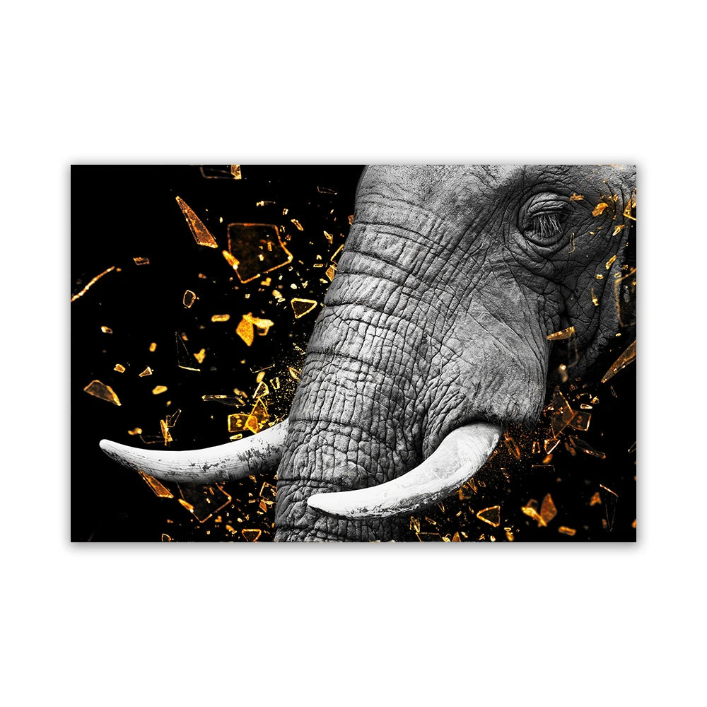 Modern Wild Animal Posters Wall Art Fine Art Canvas Prints Lion Elephant Leopard Zebra Pictures For Living Room Home Office Decor 2024