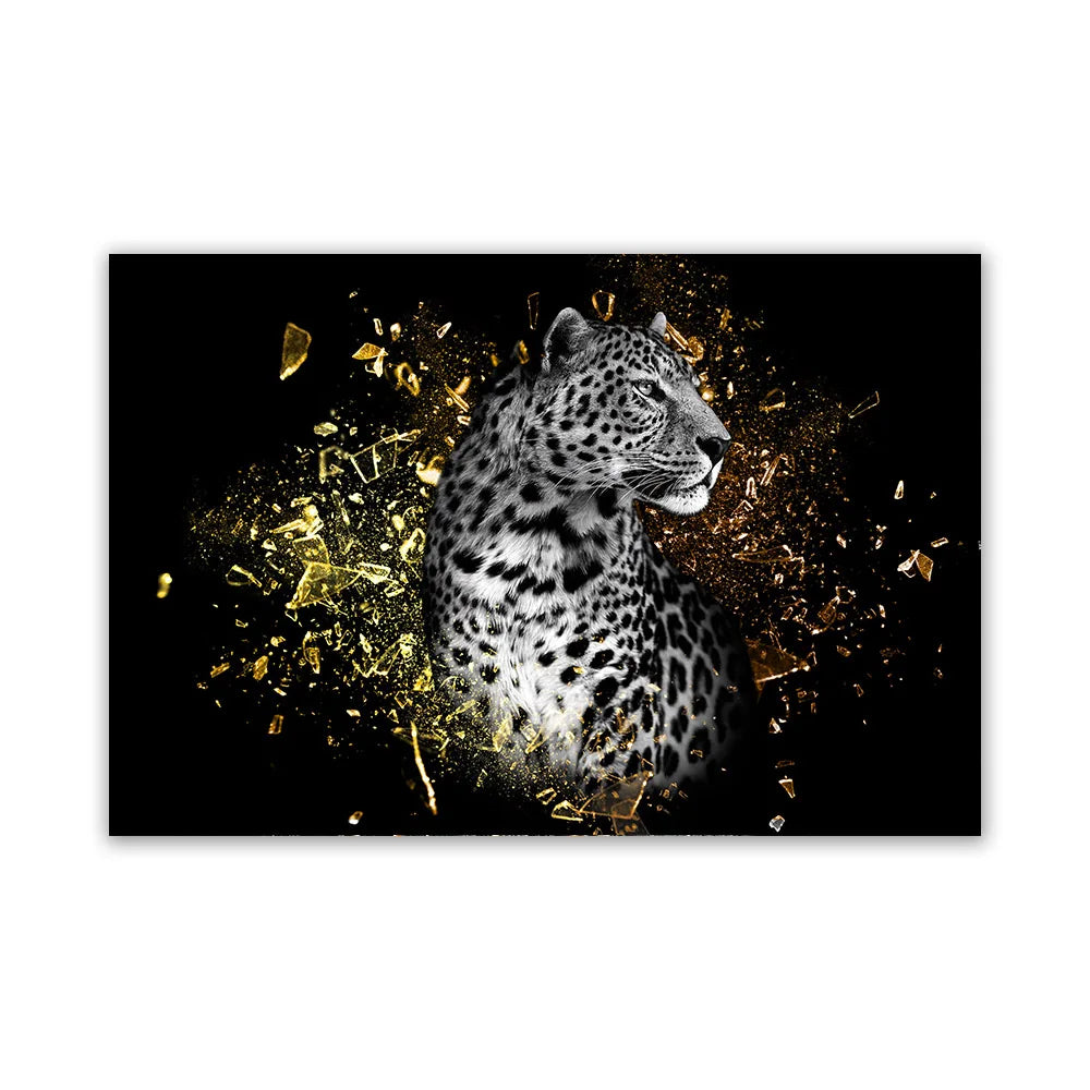Modern Wild Animal Posters Wall Art Fine Art Canvas Prints Lion Elephant Leopard Zebra Pictures For Living Room Home Office Decor 2024