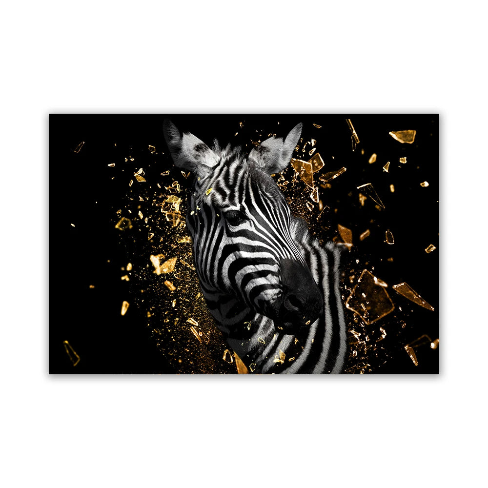 Modern Wild Animal Posters Wall Art Fine Art Canvas Prints Lion Elephant Leopard Zebra Pictures For Living Room Home Office Decor 2024