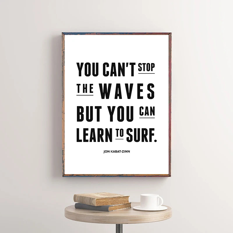 Motivational Quotes Posters Black White Minimalist Wall Art Fine Art Canvas Prints Inspirational Quotations Posters For Living Room Bedroom Home Office Decor