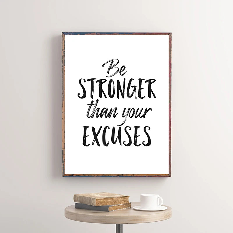 Motivational Quotes Posters Black White Minimalist Wall Art Fine Art Canvas Prints Inspirational Quotations Posters For Living Room Bedroom Home Office Decor