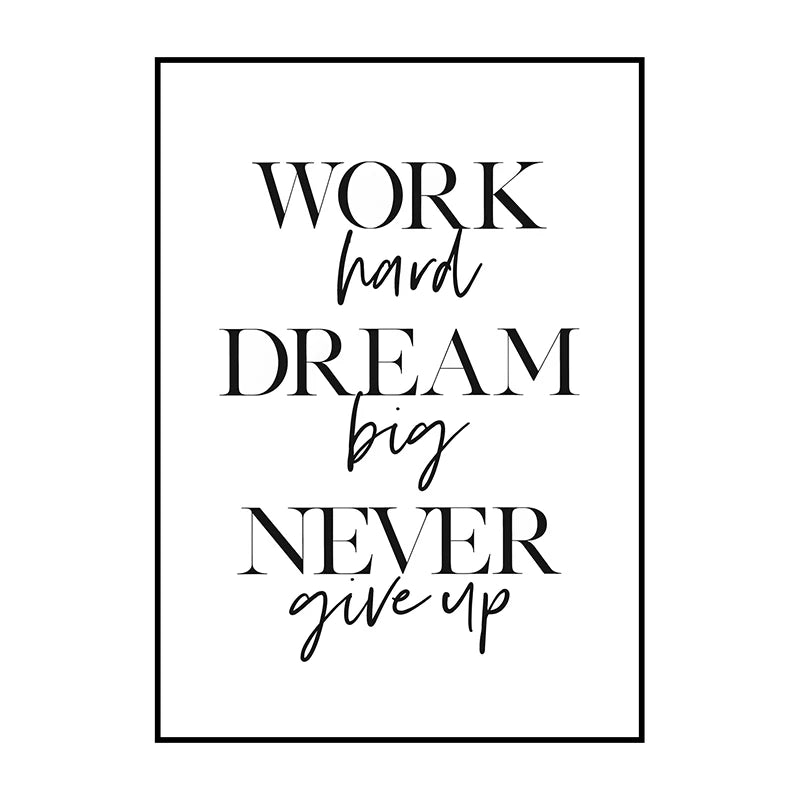 Motivational Quotes Posters Black White Minimalist Wall Art Fine Art Canvas Prints Inspirational Quotations Posters For Living Room Bedroom Home Office Decor