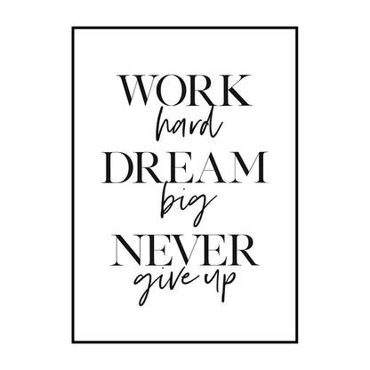 Motivational Quotes Posters Black White Minimalist Wall Art Fine Art Canvas Prints Inspirational Quotations Posters For Living Room Bedroom Home Office Decor