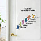 Motivational Steps Wall Decal – Peel & Stick Growth Chart for Kids’ Room, Nursery & Classroom Decor