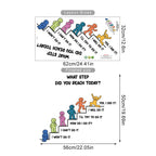Motivational Steps Wall Decal – Peel & Stick Growth Chart for Kids’ Room, Nursery & Classroom Decor