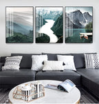 Mountain Lake Landscape Wall Art Fine Art Canvas Prints Inspirational Pictures Of Calm For Living Room Dining Room Home Office Decor