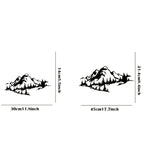 Mountain Landscape Black Metal Wall Art 3D Iron Craft Wall Mounted Art Installation For Living Room Dining Room Creative Nordic Home Decor
