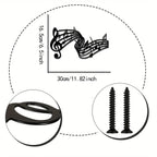 Musical Notes 3D Metal Wall Art Iron Crafted Rhythmical Signage Wall Decor For Music Enthusiast Living Room Dressing Room Music Studio Art Decor