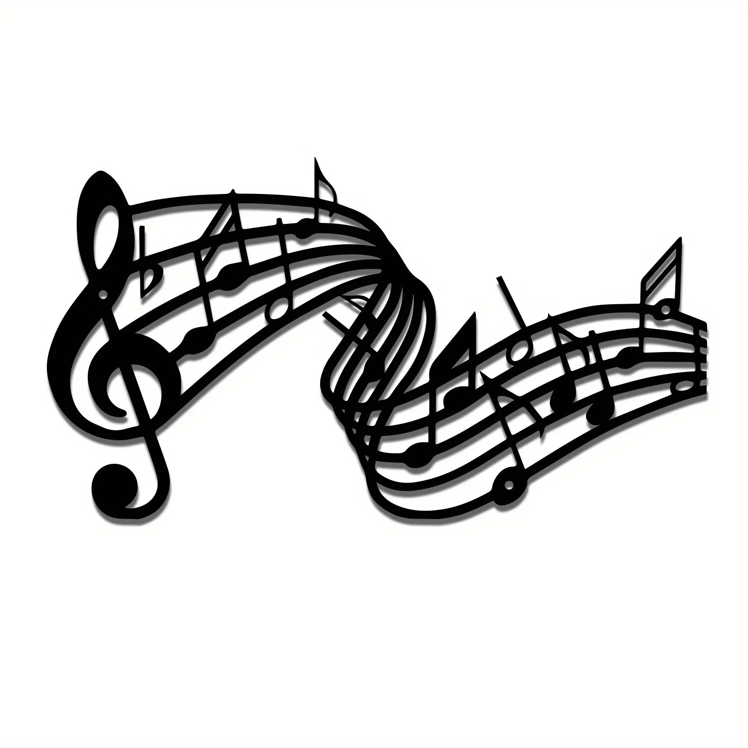 Musical Notes 3D Metal Wall Art Iron Crafted Rhythmical Signage Wall Decor For Music Enthusiast Living Room Dressing Room Music Studio Art Decor