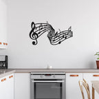 Musical Notes 3D Metal Wall Art Iron Crafted Rhythmical Signage Wall Decor For Music Enthusiast Living Room Dressing Room Music Studio Art Decor