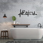 Musical Rhythm Black Metal Wall Art Iron Craft Wall Decoration For Music Lovers Studio Living Room Dining Room Creative Home Decor