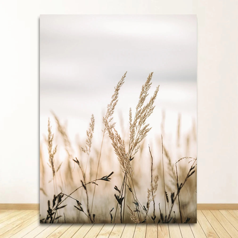 Artistic depiction of tall grasses on a neutral background