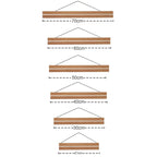 Natural Wood Hanging Frame For Canvas Prints 21/30/40/50cm Picture Frame Pine Teak Black White Frame For Photos Posters Canvas Frame.