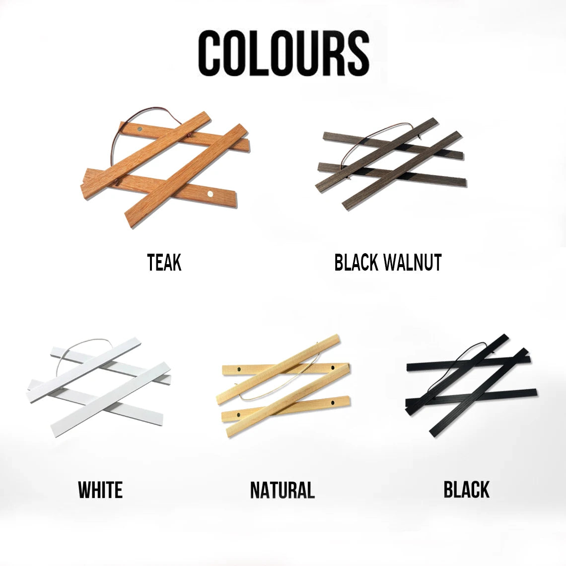 Natural Wood Hanging Frame For Canvas Prints 21/30/40/50cm Picture Frame Pine Teak Black White Frame For Photos Posters Canvas Frame.