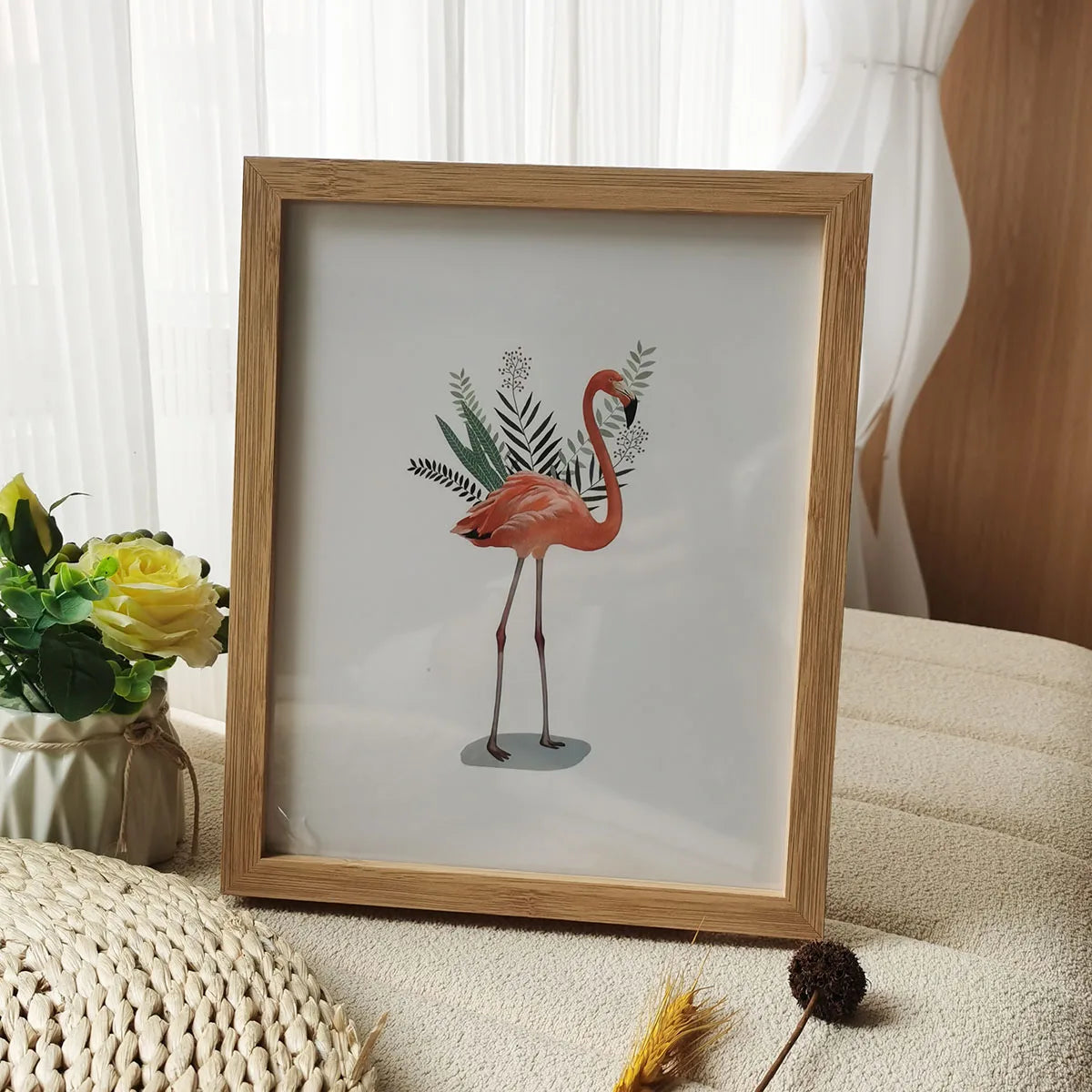 Natural Wood Photo Frame – Fits 10×15, 15×20, A4, 30×40 cm for Canvas Prints, Wall‑Mount or Tabletop Stand, Decorative Picture Frame