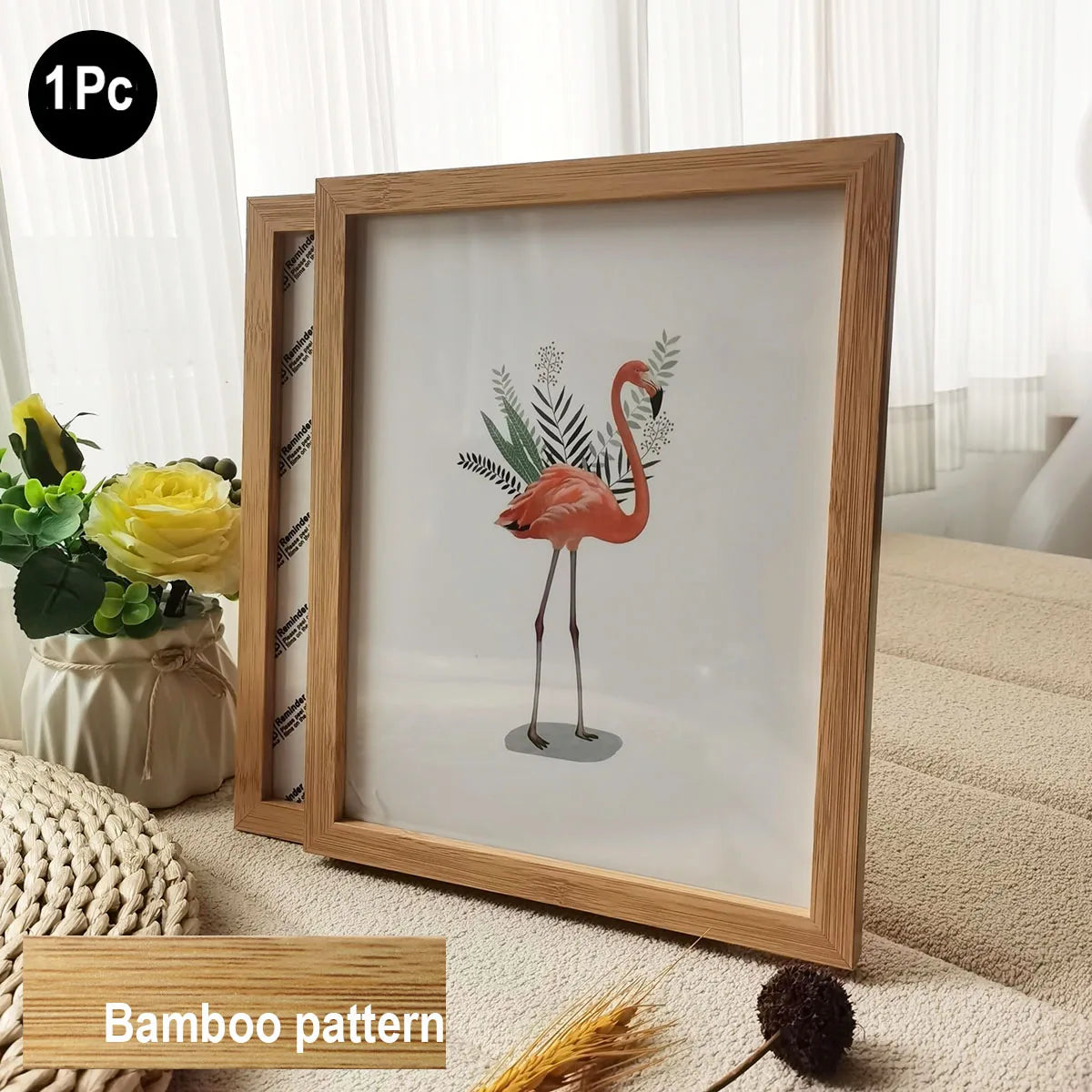 Natural Wood Photo Frame – Fits 10×15, 15×20, A4, 30×40 cm for Canvas Prints, Wall‑Mount or Tabletop Stand, Decorative Picture Frame