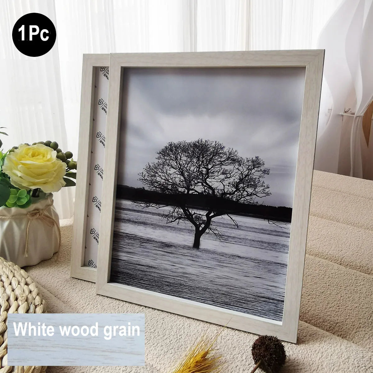 Natural Wood Photo Frame – Fits 10×15, 15×20, A4, 30×40 cm for Canvas Prints, Wall‑Mount or Tabletop Stand, Decorative Picture Frame