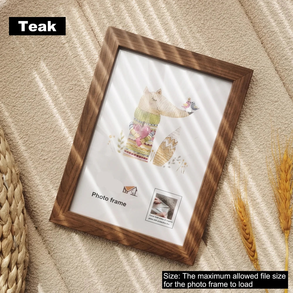 Natural Wood Picture Frame in Sizes (10×15, 15×20, 20×25 cm, A4) – Certificate / Document / Photo Frame for Modern Home Decor