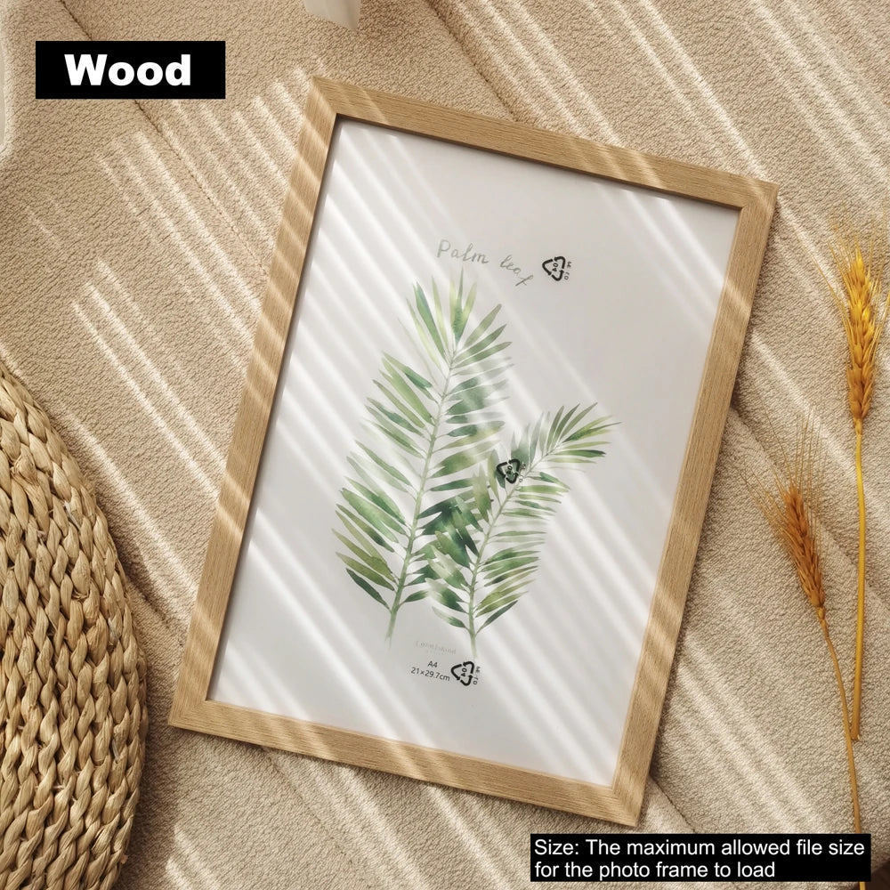 Natural Wood Picture Frame in Sizes (10×15, 15×20, 20×25 cm, A4) – Certificate / Document / Photo Frame for Modern Home Decor