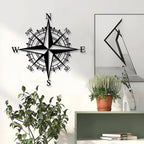Nautical Compass Rose Iron Art Wall Art 3D Metal Sculptured Wall Decoration For Living Room Dining Room Creative Contemporary Nordic Home Office Decor