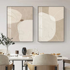 Neutral Colors Line & Curve Wall Art Fine Art Canvas Prints Modern Abstract Pictures For Minimalist Living Room Contemporary Interiors