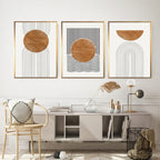Neutral Colors Geometric Wall Art Fine Art Canvas Prints Minimalist Pictures For Modern Living Room Dining Room Bedroom Art Decor