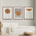 Neutral Colors Geometric Wall Art Fine Art Canvas Prints Minimalist Pictures For Modern Living Room Dining Room Bedroom Art Decor