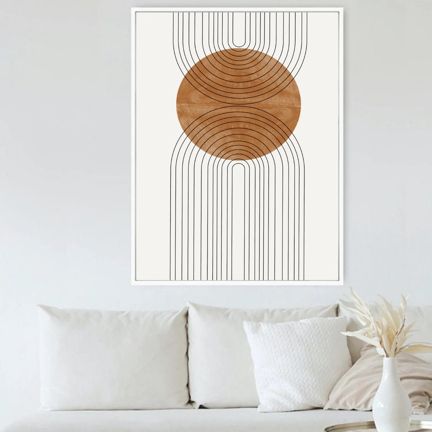 Neutral Colors Geometric Wall Art Fine Art Canvas Prints Minimalist Pictures For Modern Living Room Dining Room Bedroom Art Decor