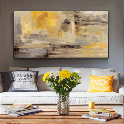 Neutral Colors Modern Abstract Wall Art Fine Art Canvas Print Contemporary Art Piece For Living Room Bedroom Home Office Decor