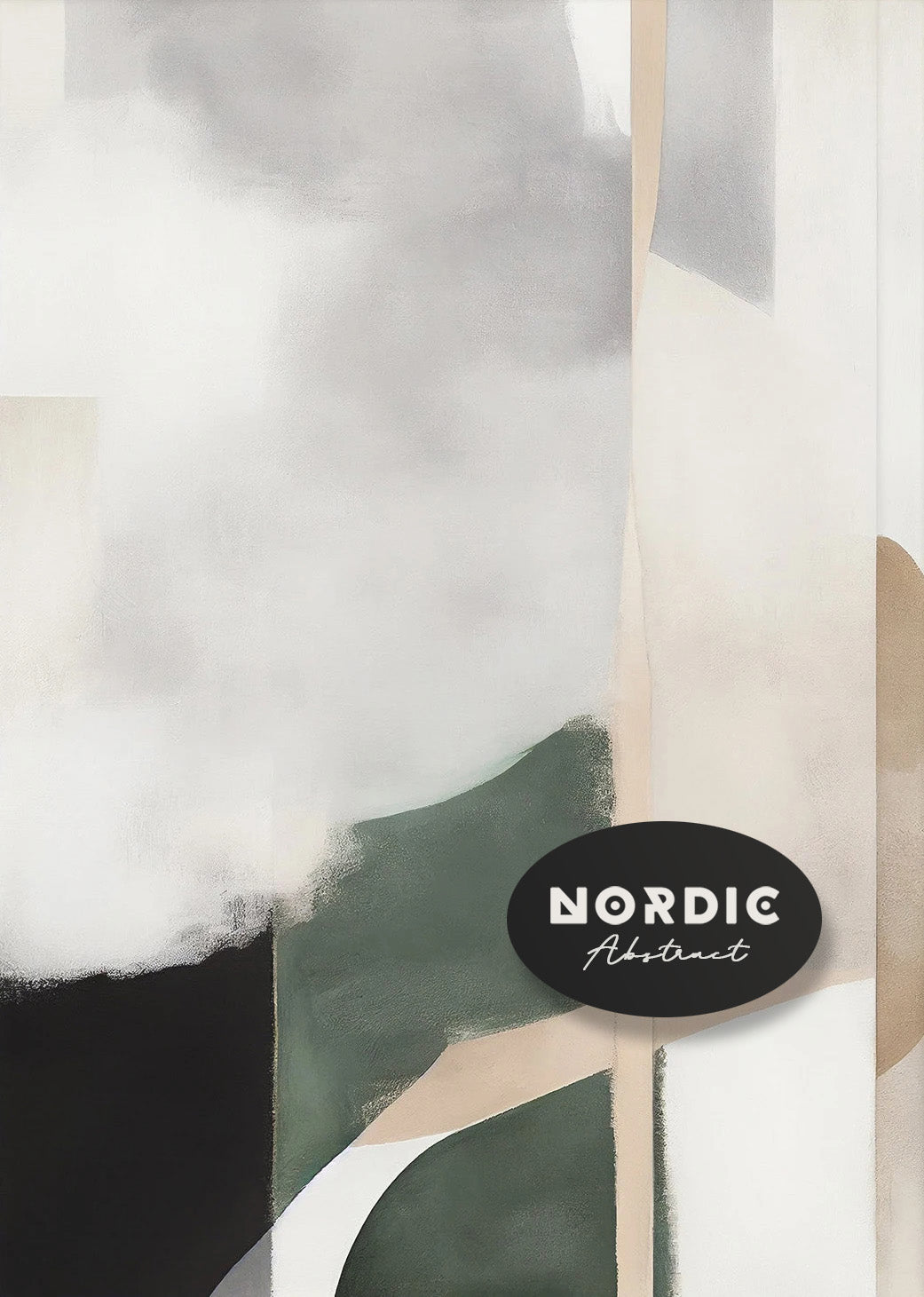 Neutral Colors Nordic Abstract Wall Art Fine Art Canvas Prints Green Black Beige Pictures For Living Room Dining Room Bedroom Art For Contemporary Interiors