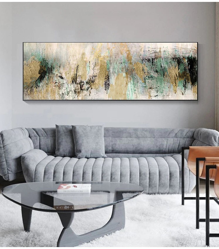 Neutral Colors Wide Format Abstract Wall Art Fine Art Canvas Prints Contemporary Artworks For Above The Sofa Modern Art For Above The Bed