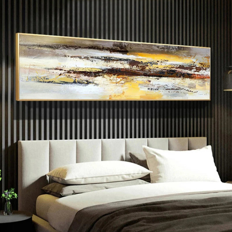 Neutral Colors Wide Format Abstract Wall Art Fine Art Canvas Prints Contemporary Artworks For Above The Sofa Modern Art For Above The Bed 2025 001