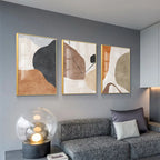 Neutral Shades Beige Brown Abstract Wall Art Fine Art Canvas Prints Pictures For Modern Apartment Living Room Bedroom Dining Room Art Decor