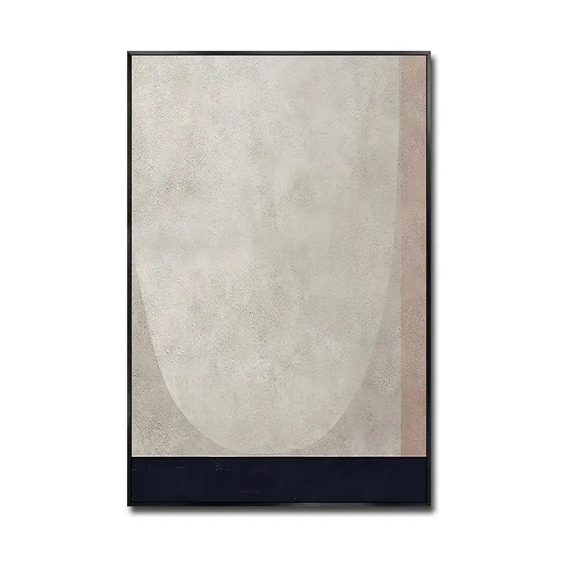 Abstract art piece with a black frame on a white background