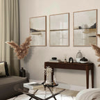 Neutral Tones Minimalist Abstract Landscape Wall Art Fine Art Canvas Prints Beige/Black Pictures For Living Room, Bedroom, Art For Contemporary Interiors