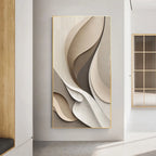 Abstract wall art in a modern interior setting