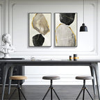 Neutral Tones Nordic Abstract Zen Pebbles Wall Art Fine Art Canvas Prints Pictures For Modern Apartment Living Room Scandinavian Home Office Art Decor