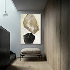 Neutral Tones Nordic Abstract Zen Pebbles Wall Art Fine Art Canvas Prints Pictures For Modern Apartment Living Room Scandinavian Home Office Art Decor